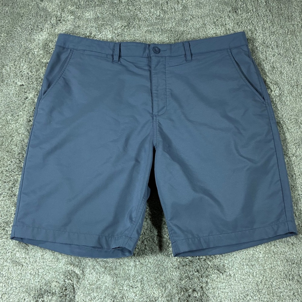 johnnie-O Mulligan Shorts Mens 38 Blue Golf Performance Stretch 9" JMSH1070
